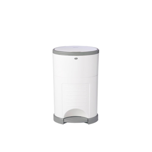 Diaper Dekor Classic Hands-Free Diaper Pail | Easiest to Use | Just Step – Drop – Done | Doesn’t Absorb Odors | Most Economical Refill System | 70% Recycled Materials | EKO White