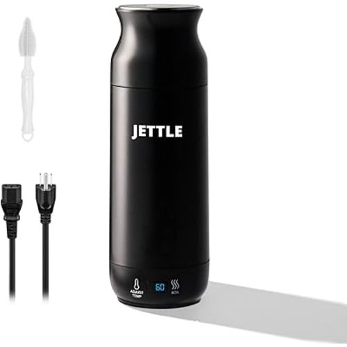 Electric Kettle - Travel Portable Heater for Coffee Tea Milk Soup - Stainless Steel Travel Water Boiler tea pot with Temperature Control - LED - Automatic Power Off - 450ml - Kitchen Appliance