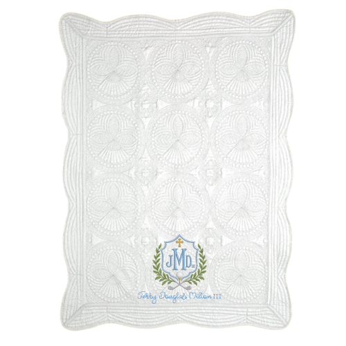 Victoria Milton- White Baby Quilt – AHA Designs