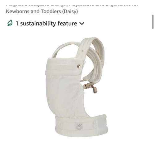 NEST BLANCHE Baby Carrier – Soft Cotton Linen Blend with Magnolia Jacquard Design, Adjustable and Ergonomic for Newborns and Toddlers (Daisy)