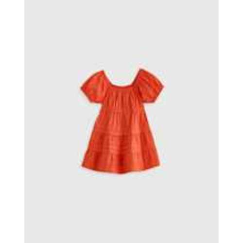 Girl's 100% Cotton Poplin Tiered Dress