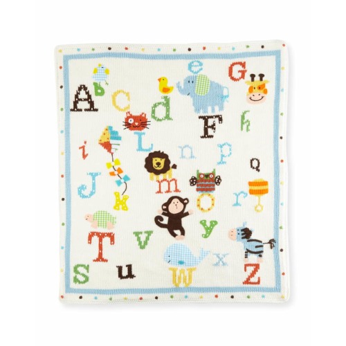 Alphabet Soup Knit Blanket