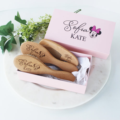 Personalized Baby Gift | Personalized Wooden Baby Hair Brush | Custom Baby Brush |  Baby Shower Gift Girls | Baby Keepsake Gift |