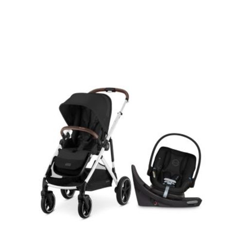 Gazelle S Single to Double Travel System Stroller + Aton G Swivel Infant Car Seat with SensorSafe
