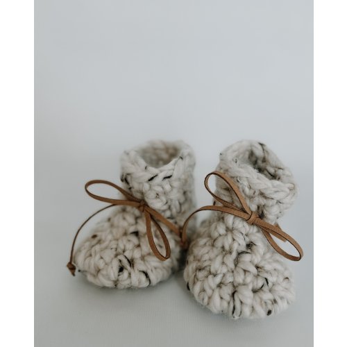 Noah Booties // Crochet Baby Booties // Handmade Chunky Knit Booties