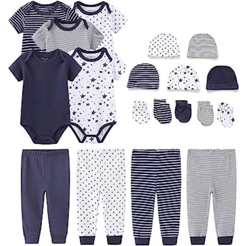 Kiddiezoom Newborn Baby Girl Boy Clothes Baby Outfits Pants Bodysuits Gifts Set Layette Set 0-3 Months