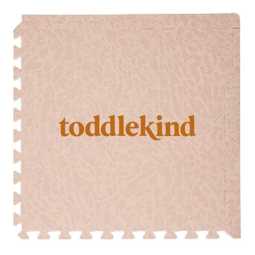 Toddlekind Playmat - Premium Foam Playmat, 4 x 6 feet, 6 Tile Extra Thick Foam Floor Puzzle Mat for Babies/Toddlers Stylish, Non-Toxic, Odorless. Perfect for Tummy Time, Crawling, & Play. 0m+ (Peach)