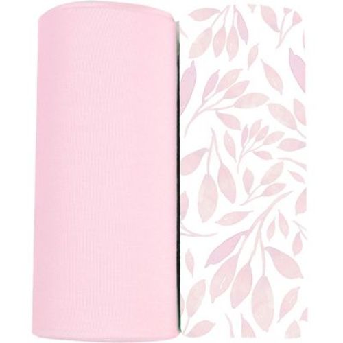 GooseWaddle Striped Flowers | Rose Bamboo Swaddle Blankets - 2 Pack