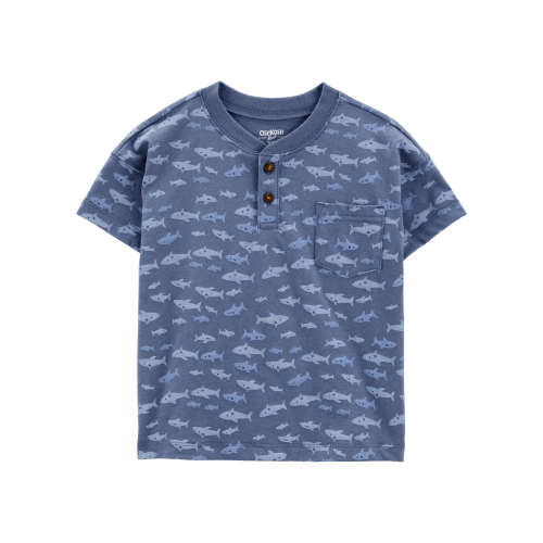 Baby Henley Fish Print Shirt - Blue - OshKosh | Carter's