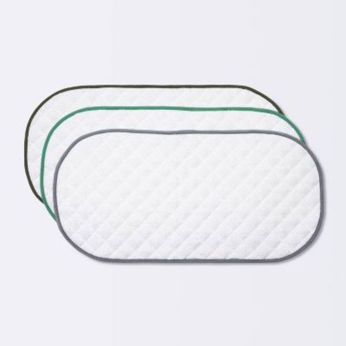 Changing Pad Liner White With Green Edge - Cloud Island™ 3pk