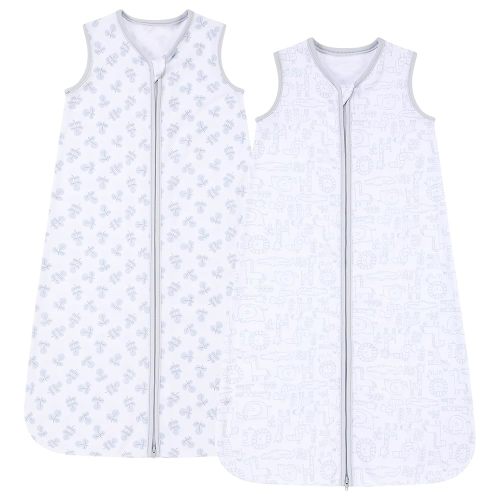 DaysU Cotton Baby Sleep Sack, Baby Sleeping Bag with Two-Way Zipper, 0.5 TOG Wearable Blanket for Newborn Baby Boys and Girls