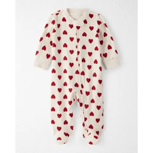 Baby Organic Cotton Sleep & Play Pajamas in Forever Hearts Print - Little Planet | Carter's