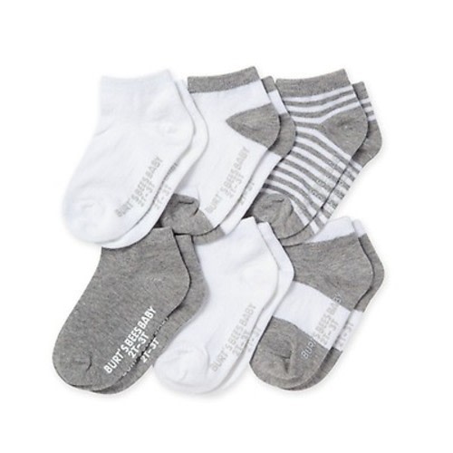 Solid and Stripes Baby Ankle Socks 6 Pack Ranunculus SIZE: 12-24 MONTHS