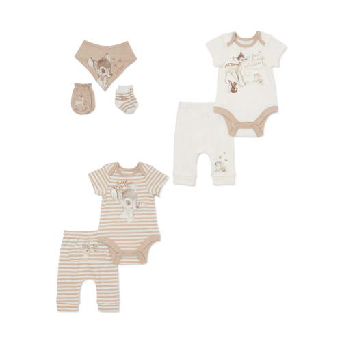Disney Baby Wishes + Dreams Layette Bambi Shower Gift Set, 9-Piece, Sizes NB-12M