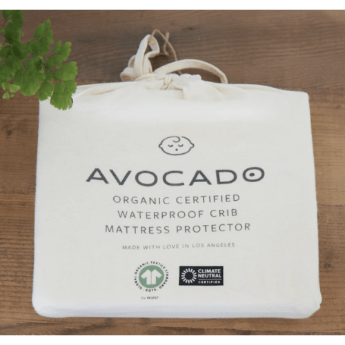 Organic Waterproof Crib Protector Pad | Avocado Green Mattress