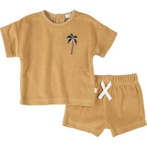 Sahara Sun Terry Cloth Top & Shorts Set, 9M