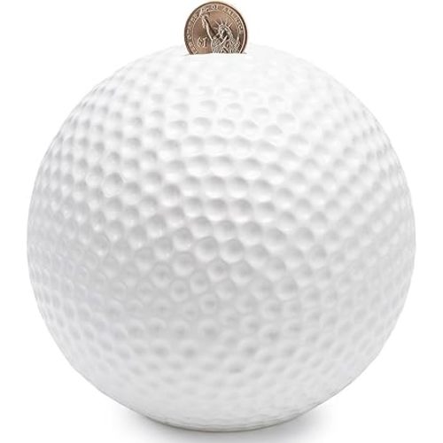 Ceramic Golf Piggy Bank for Boys,Sports Coin Bank, Money Box -M