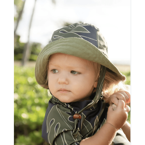 The Liko Bucket Hat | Adjustable Toddler & Baby Sun Hat with Cotton Canvas Lining | Ulūlu ʻEleʻele