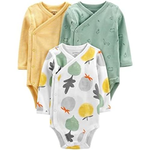 Carter's 3-Pack Side-Snap Little Baby Basics Bodysuit, (Boys)