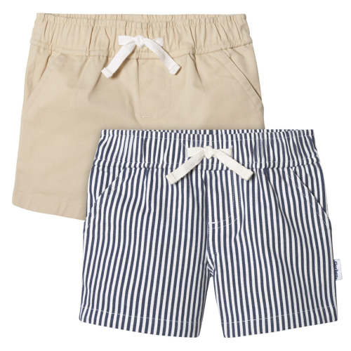 2-Pack Baby & Toddler Boys Navy Stripe and Khaki Twill Shorts – Gerber Childrenswear