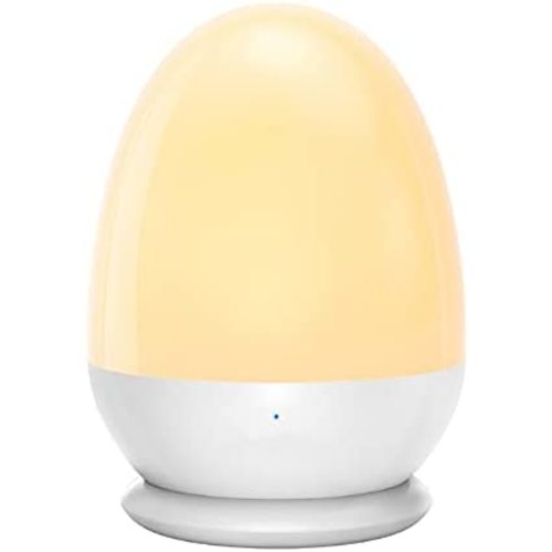 JolyWell Night Lights for Kids，Baby Night Light with Stable Charging Pad, Touch Control&Timer Setting, ABS+PC Baby Egg Lamp for Breastfeeding，White