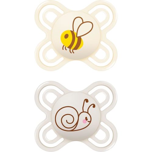 MAM Perfect Baby Pacifier, Patented Nipple, Developed with Pediatric Dentists & Orthodontists, Unisex, 0-3 (Pack of 2)