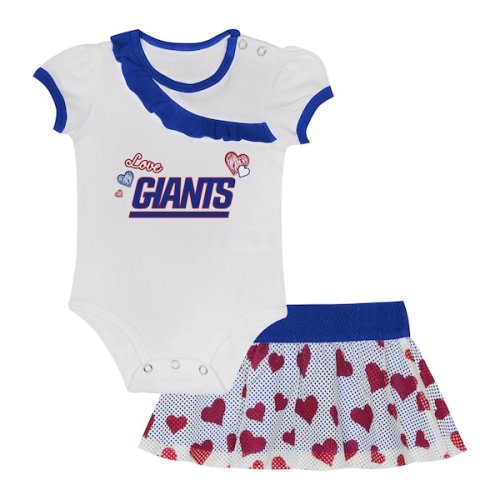 New York Giants Newborn & Infant Love My Team Bodysuit & Skirt Set