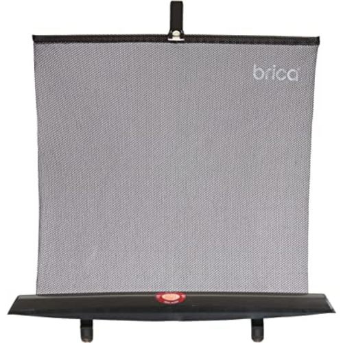 Munchkin Brica Smart Window Shade Rolls Up and Down with Window, Helps Block UVA/UVB Rays, Black