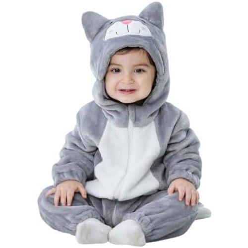 TONWHAR Unisex Baby Animal Halloween Costume Kid's and Toddler's Autumn Winter Outfits Jumpsuit