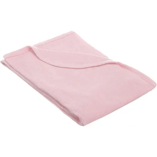 American Baby Company 100% Cotton Thermal Waffle Swaddle Blanket, Soft, Breathable & Stretchy, Pink, 30" x 40" for Boys and Girls, Perfect for Swaddling, Travel and Gifting