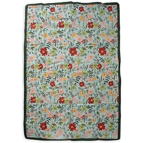 Little Unicorn Outdoor Family Picnic & Beach Blanket, Water-Resistant, Compact Fold, Large Size, 5 x 7 feet, (Primrose Patch)