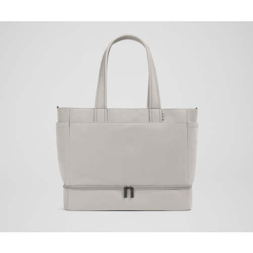 The Double Diaper Tote in Cloud Gray