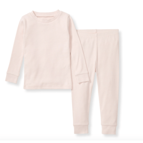 Solid Rib Organic Cotton Baby Pajamas Ranunculus