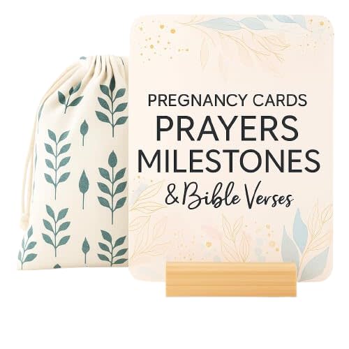 Lumont Trimester Pregnancy Must Haves - Essential Gift Set for First Time Moms, Healthy Pregnancy, Prayer Cards for Pregnant Women, Mama to Be, Expecting Parents Unique Gifts, Early Pregnancy Reveal