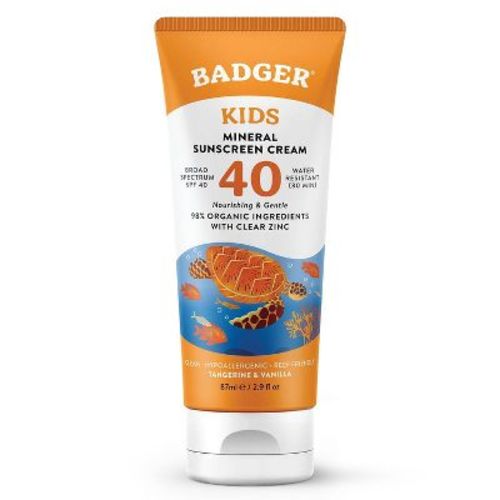 Badger Mineral Kids Sunscreen Cream - Spf 40 - 2.9 Fl.oz
