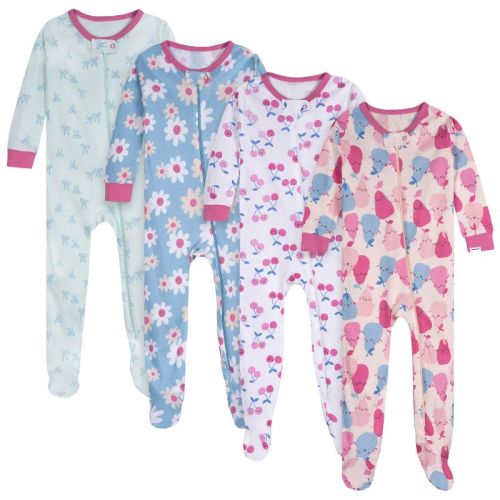 Onesies Brand Baby Girls' 4-Pack Union Suits, Pears, 3-6 Months