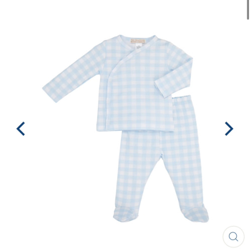 Cameron Cross-Front Set - Buckhead Blue Gingham