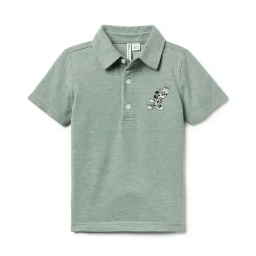 Boy Ivy Green Heather Disney Mickey Mouse Polo by Janie and Jack