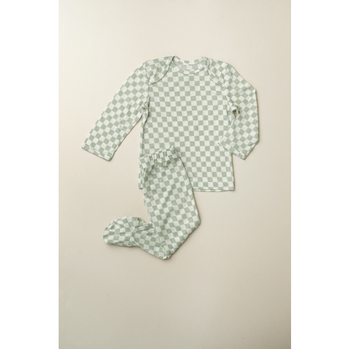 Fern Chequer Sleeper - 0-3 months