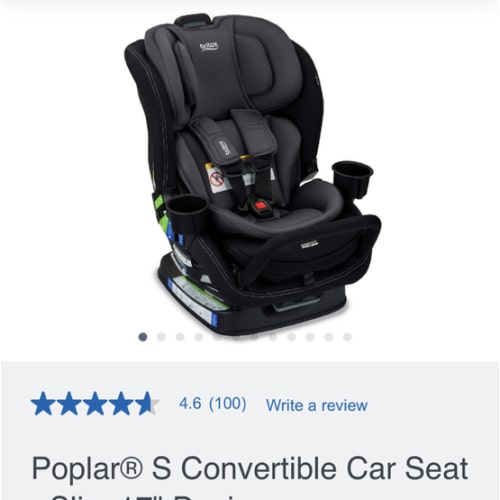 Britax | Poplar S Convertible Car Seat – Slim 17” Design