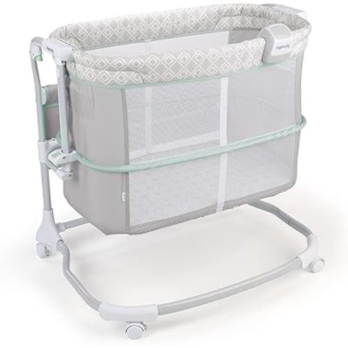 Ingenuity Dream & Grow Bedside Baby Bassinet 2-Mode Crib 0-12 Months, Adjustable Height - Tesse