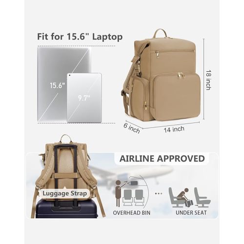 Neoprene Diaper Bag Backpack with Changing Pad, Large Newborn Baby Maternity Bags Travel Tote with Insulated Pockets (Brown)