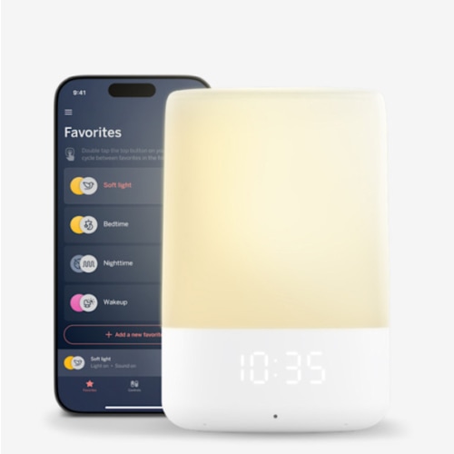 Nanit Sound and Light Smart Baby Night Light and Sound Machine | Audio Monitor | Cry Detection Alert Feature | OK to Wake Alarm Clock for Kids | Temp & Humidity Tracking | Rechargeable Battery | WiFi