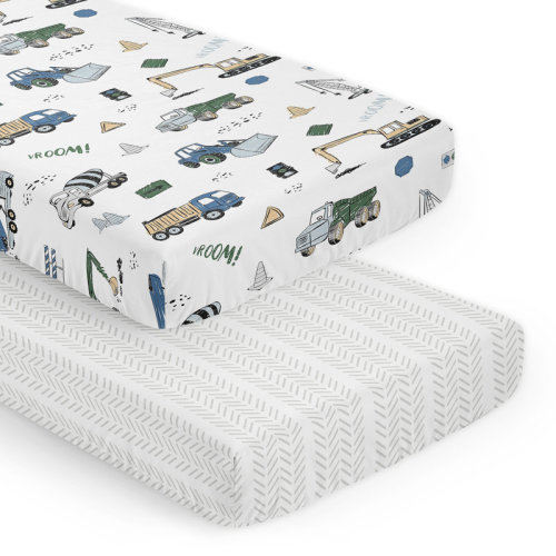 Sweet Jojo Designs Construction Truck 2 - Piece Sheet | Wayfair
