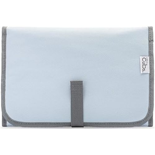 Comfy Cubs Baby Changing Pad Compact Size - Waterproof Diaper Changing Mat with Cushioned Pillow - Soft & Lightweight, Foldable Design for Travel - Stylish Design for Boys and Girls - Sea Blue