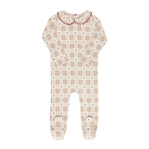 Cotton Floral Plaid Collection - Footie
