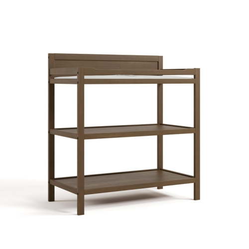 Storkcraft Alpine Infant Changing Table with Changing Pad, Hazelnut