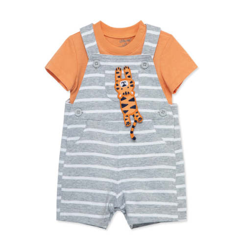Tiger Cotton Knit Shortall Set (12M-24M) - Little Me