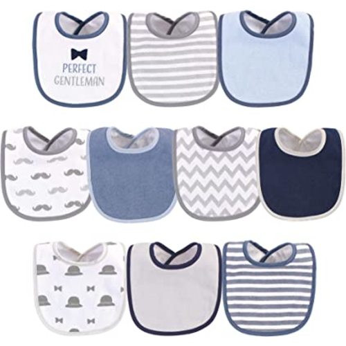 Hudson Baby unisex-baby Cotton and Polyester Bibs