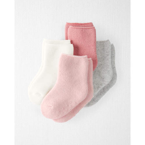 Baby 4-Pack No Slip Socks - 0-3M - Style,Multi